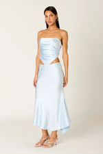 Load image into Gallery viewer, Beatrice Sky Midi Skirt
