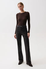 Load image into Gallery viewer, Evie Coated High Rise Slim Boot
