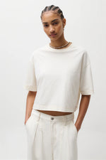 Load image into Gallery viewer, Soft White Mae Cropped Tee
