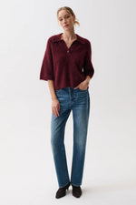 Load image into Gallery viewer, Nadya Boxy Polo Sweater
