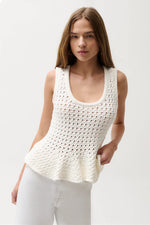 Load image into Gallery viewer, Anna Peplum Sweater Tank
