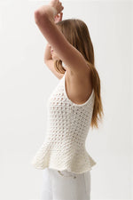 Load image into Gallery viewer, Anna Peplum Sweater Tank
