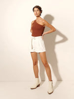 Load image into Gallery viewer, Pippa Cream Denim Short
