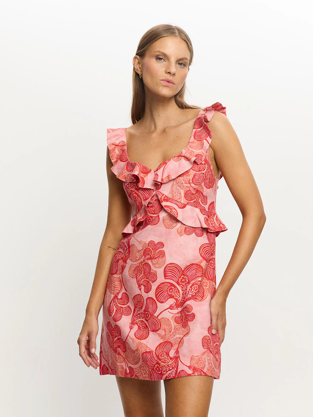 Riviera Ruffle Mini Dress