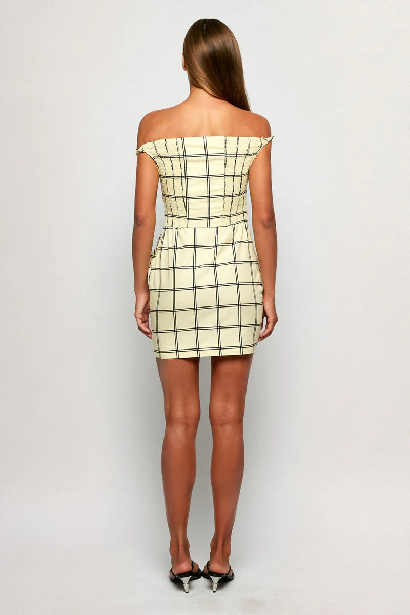 Rolled Shoulder Mini Dress