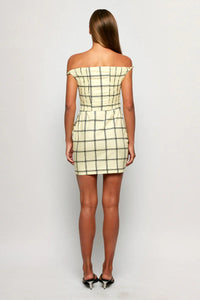 Rolled Shoulder Mini Dress