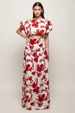 Load image into Gallery viewer, Red Veil Crop Top
