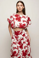 Load image into Gallery viewer, Red Veil Crop Top
