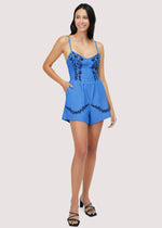 Load image into Gallery viewer, Riviera Blue Romper
