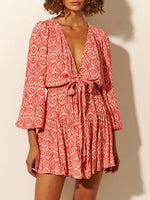 Load image into Gallery viewer, Zahara Tie Mini Dress
