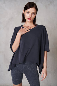 Half Sleeve Boxy Crop Top