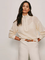 Load image into Gallery viewer, Open Knit 1/2 Zip Sweater
