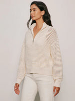 Load image into Gallery viewer, Open Knit 1/2 Zip Sweater
