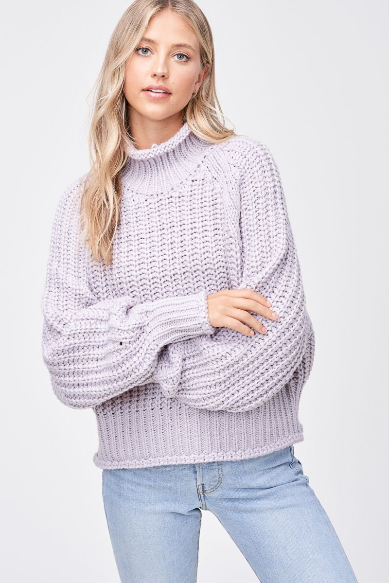 Lilac Chunky Knit Sweater
