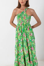 Load image into Gallery viewer, Ischia One Shoulder Maxi
