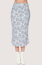 Load image into Gallery viewer, Blue Leopard Wild Thing Midi Skirt
