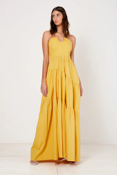 Golden State Tiered Maxi Dress – Sapphire Boutique