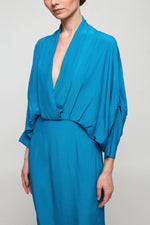 Load image into Gallery viewer, Blue II Plunge Dress
