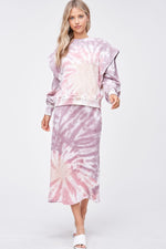 Load image into Gallery viewer, Multi Tie Dye Midi Skirt
