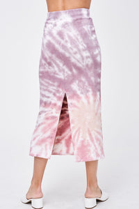 Multi Tie Dye Midi Skirt