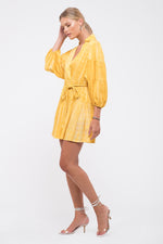 Load image into Gallery viewer, Yellow Tie Dye Mini Dress
