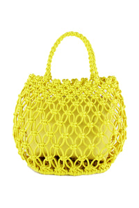 Yellow Perforated Mini Bag