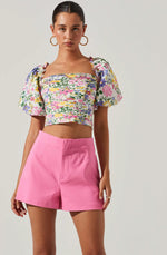Load image into Gallery viewer, Yellow Pink Lin Top
