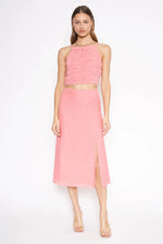 Load image into Gallery viewer, Flamingo Pink Midi Skirt

