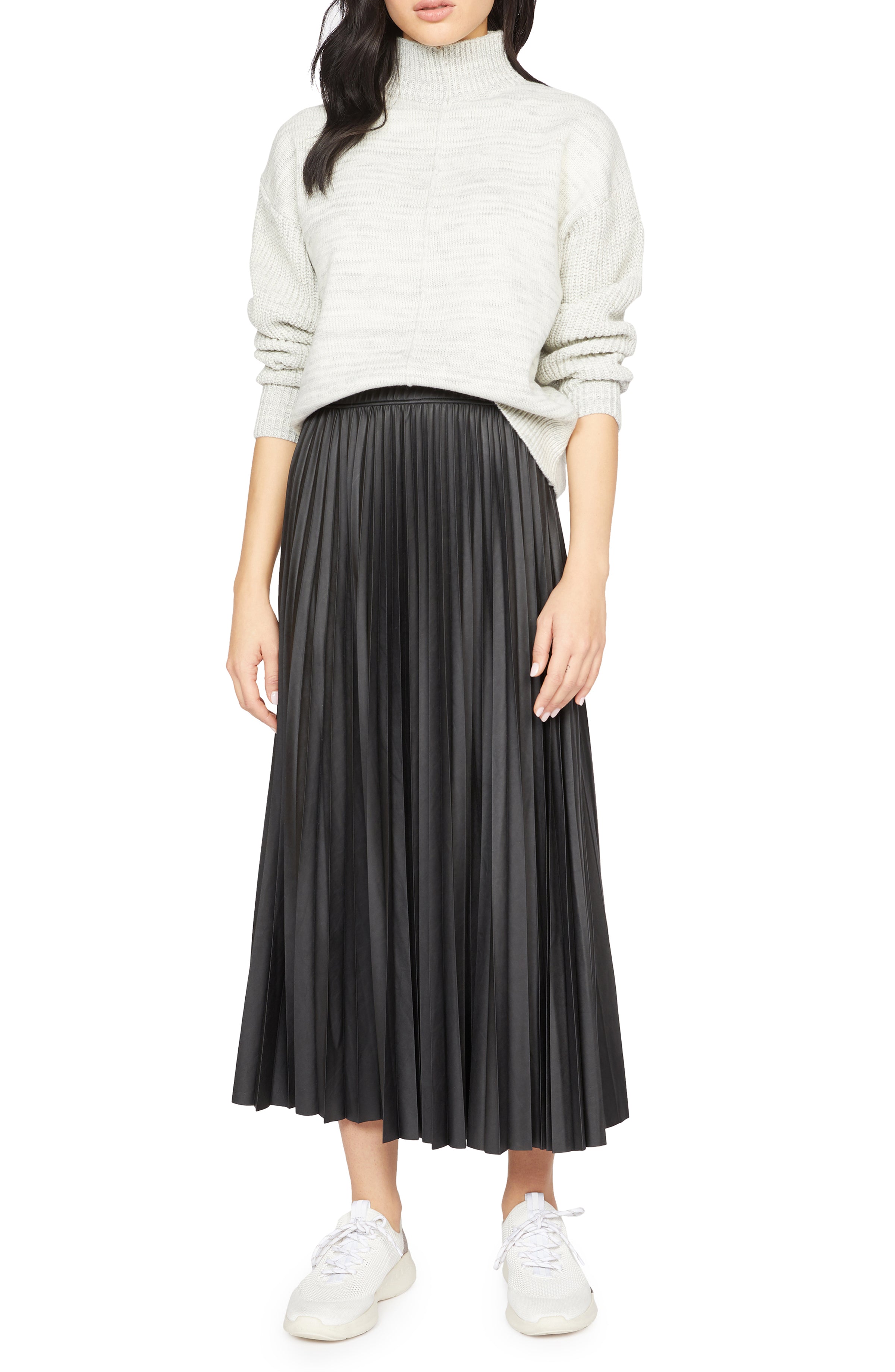 Top Secret Pleated Midi Skirt