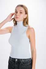 Load image into Gallery viewer, Blue Turtleneck Knit Top
