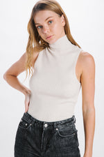 Load image into Gallery viewer, Natural Turtleneck Knit Top
