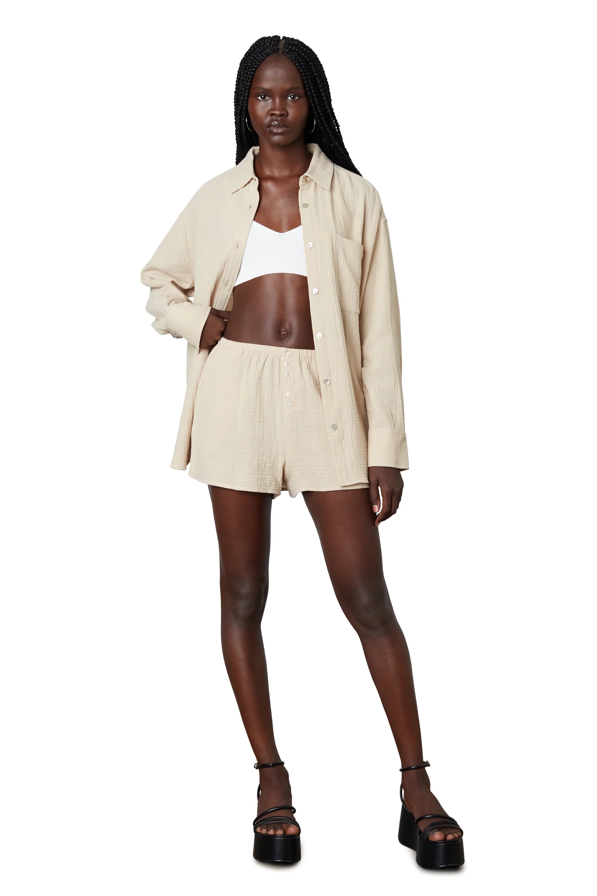 Natural Gauze Short