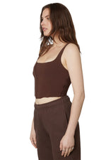 Load image into Gallery viewer, Espresso Seamed Corset Tank
