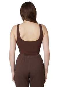 Espresso Seamed Corset Tank