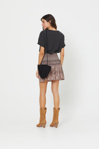 Montague Bennett Shirred Mini Skirt