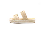 Load image into Gallery viewer, Ischia Two-strap Pearl Yute Flatform
