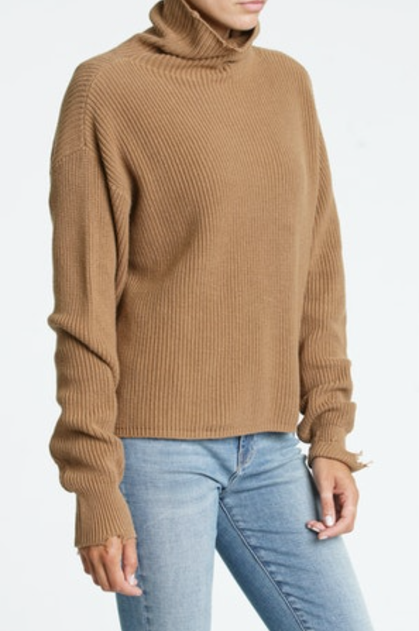Walnut Brandy Turtleneck Pullover