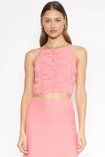 Load image into Gallery viewer, Pink Flamingo Ruched Top
