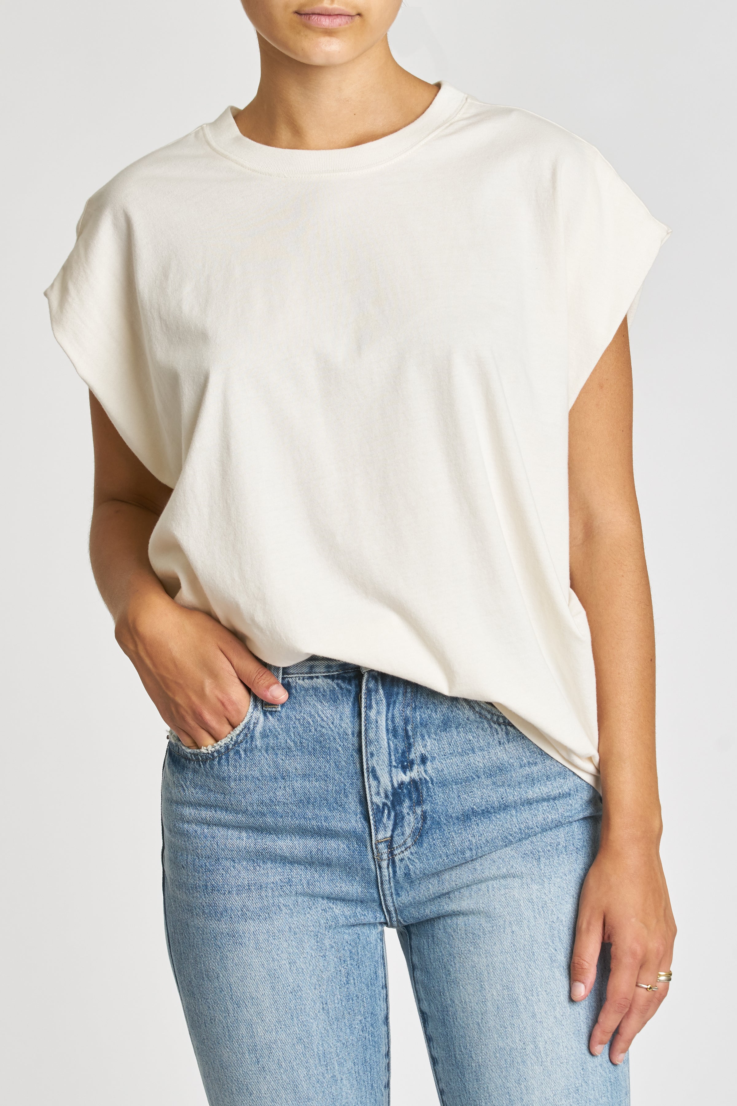 Wht Sand Trina Muscle Tee