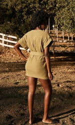 Load image into Gallery viewer, Bindi Army Gauze Mini Dress
