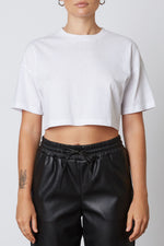 Load image into Gallery viewer, White Cropped Tee
