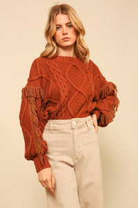 Amber Jasper Fringe Sweater