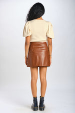 Load image into Gallery viewer, Vegan Leather Mini Skirt

