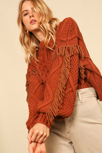 Amber Jasper Fringe Sweater