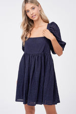 Load image into Gallery viewer, Eyelet Mini Babydoll Dress
