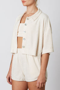 Stone Cropped Terry Shirt