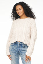Load image into Gallery viewer, Dove Cable Eva Sweater
