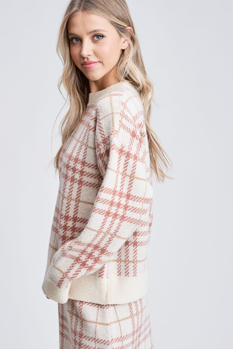 Plaid Sweater Pullover