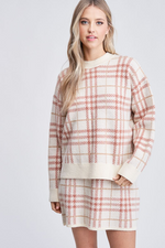 Load image into Gallery viewer, Plaid Sweater Pullover
