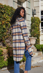Load image into Gallery viewer, Tieghan Mohair Plaid Coat

